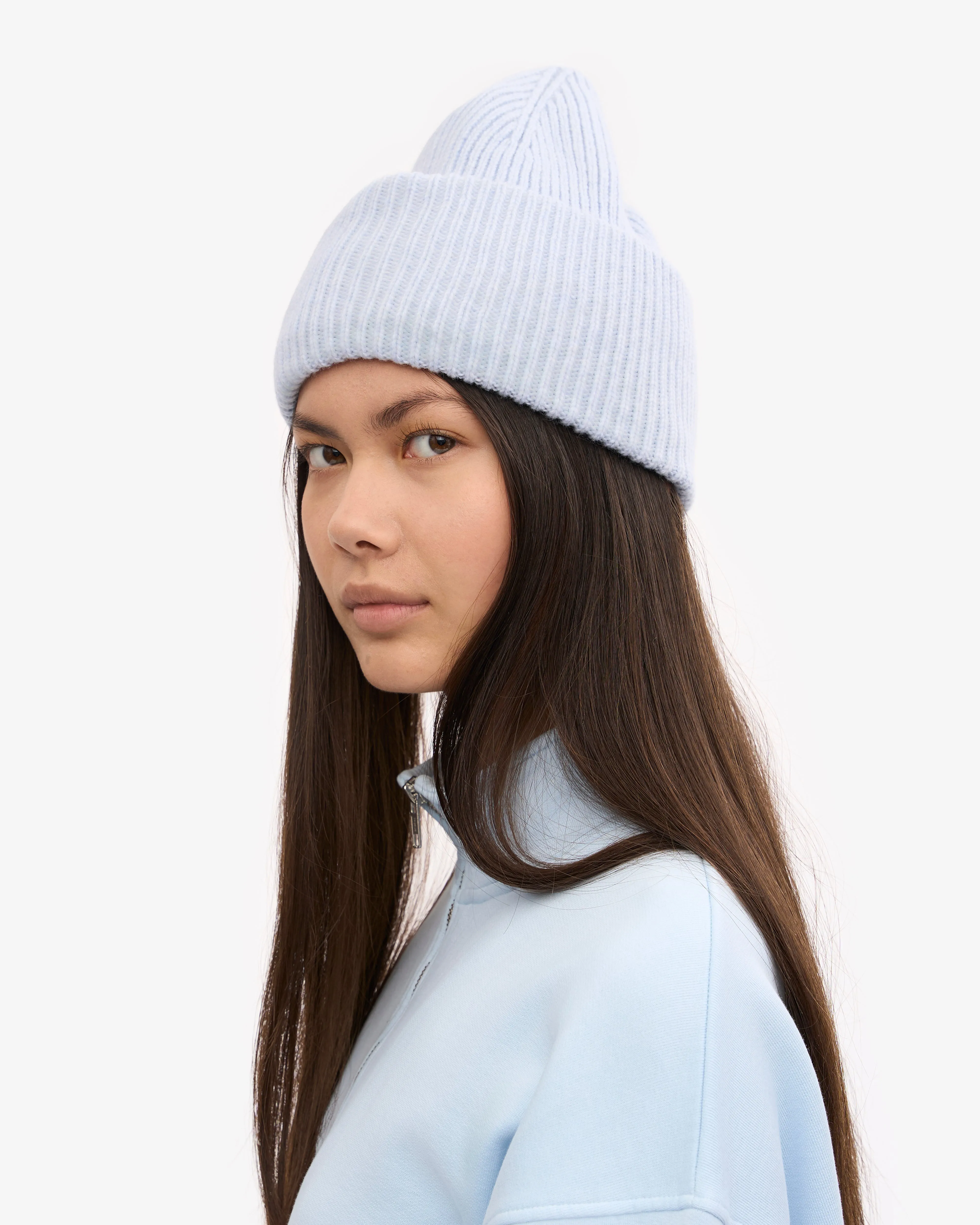 Merino Wool Hat - Polar Blue
