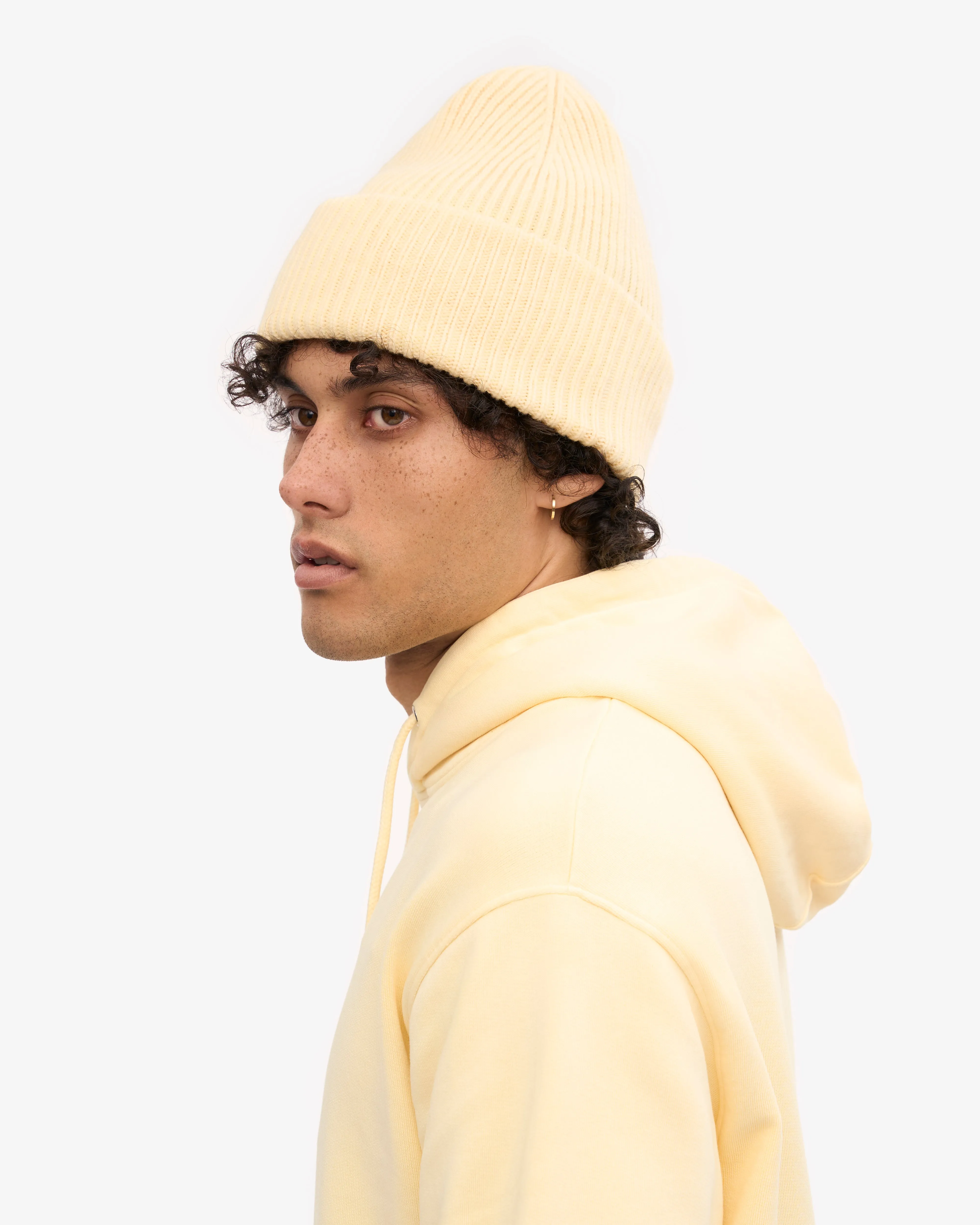 Merino Wool Hat - Soft Yellow