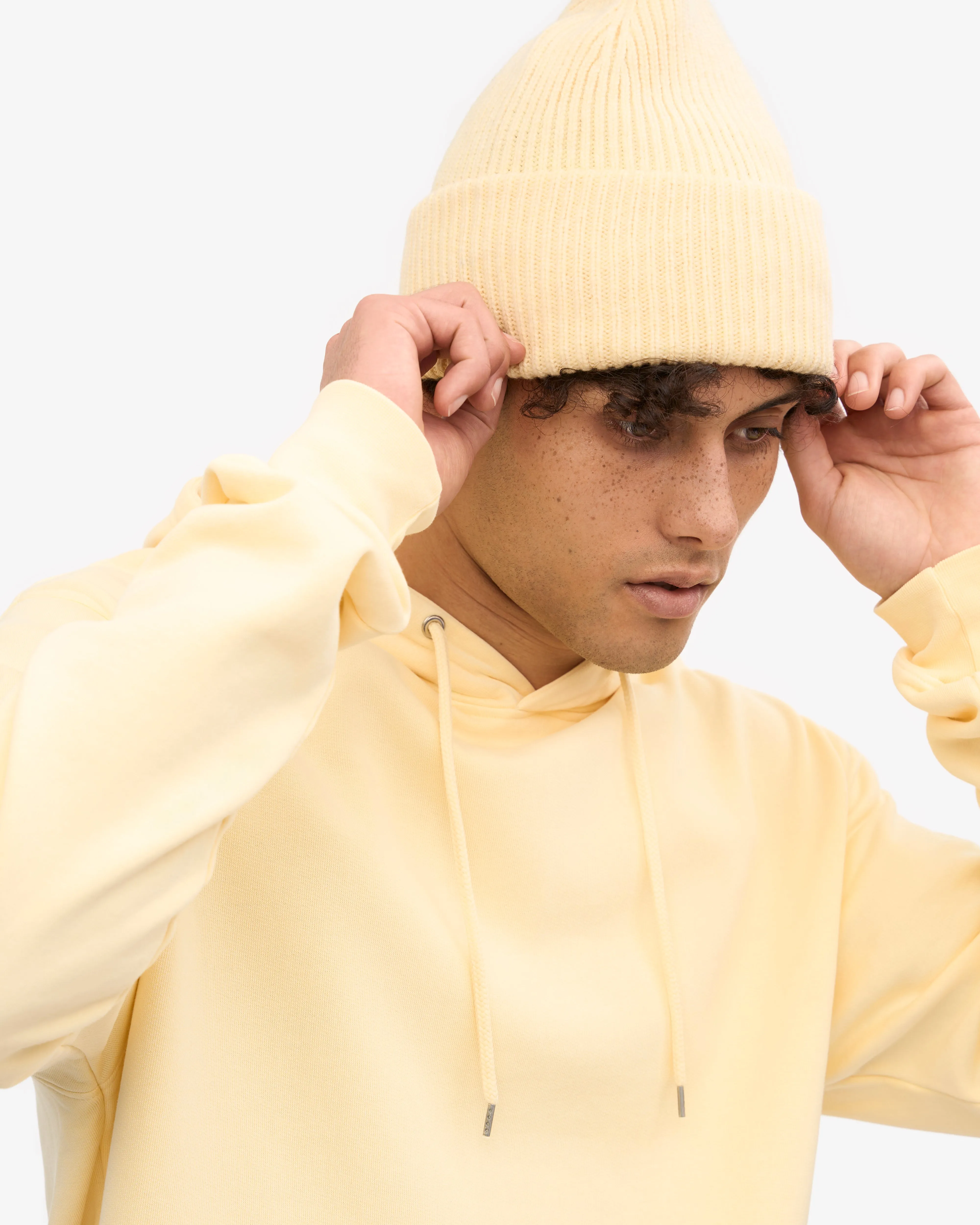 Merino Wool Hat - Soft Yellow