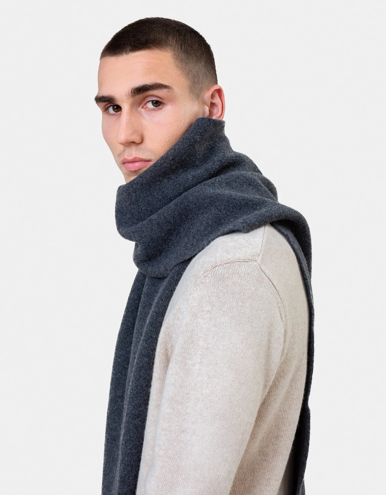 Merino Wool Scarf - Sandstone Orange