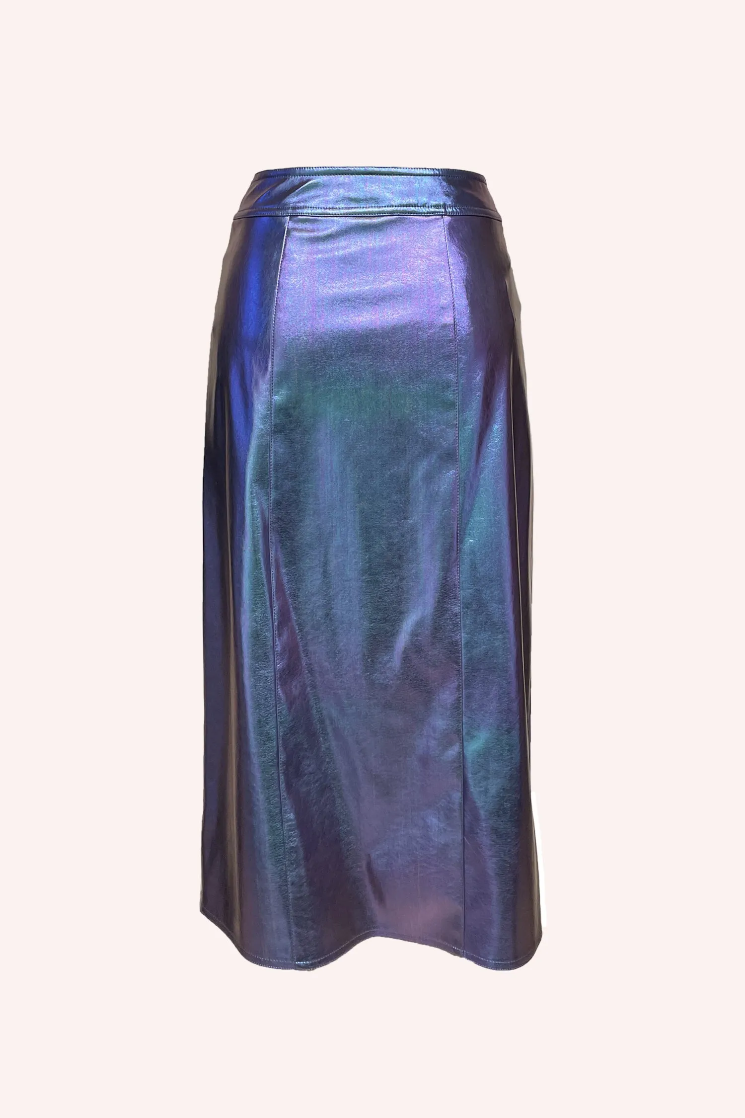 Metallic Faux Leather Skirt Annasui