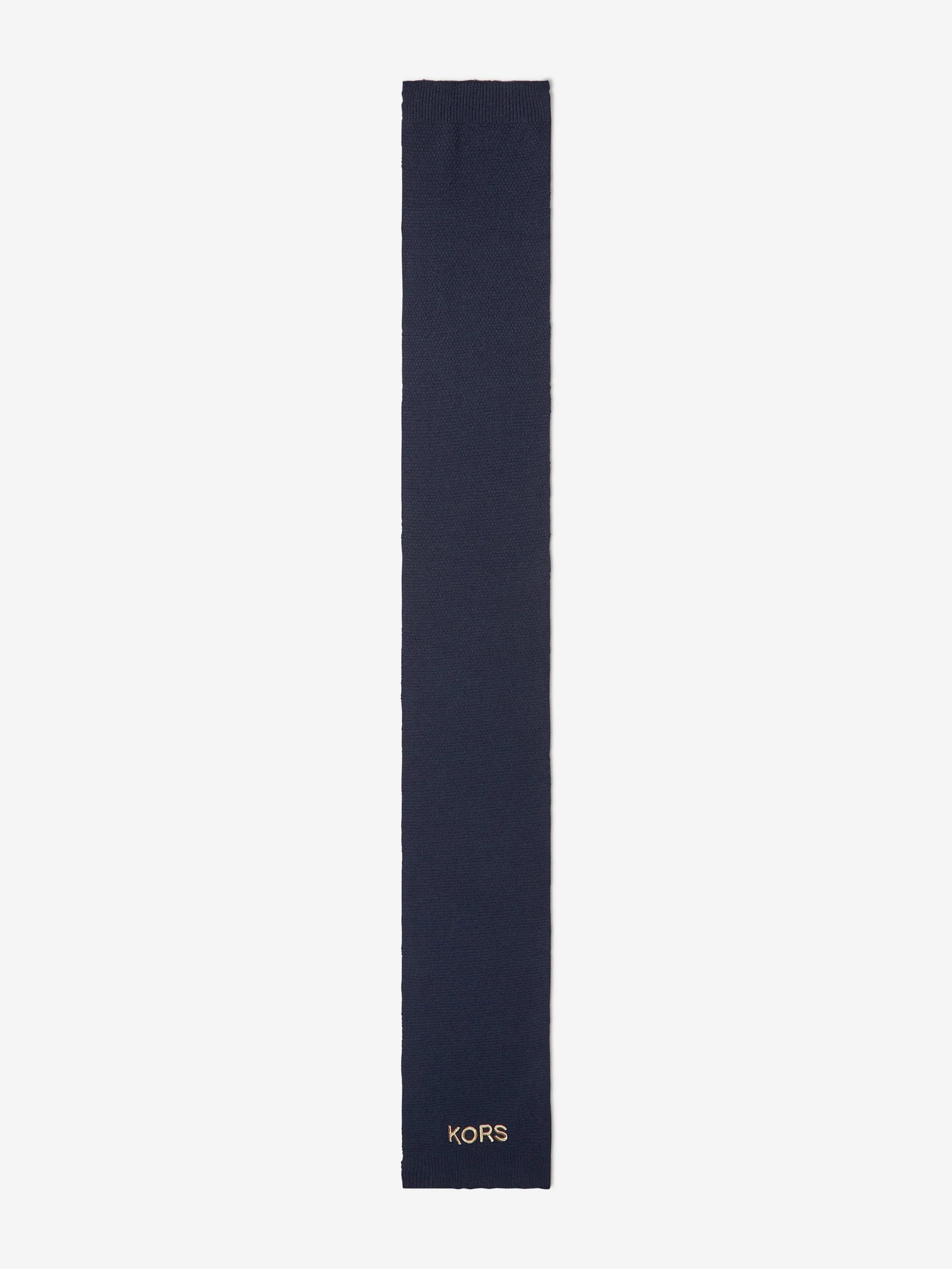 Michael Kors Girls Embroidered Scarf in Navy