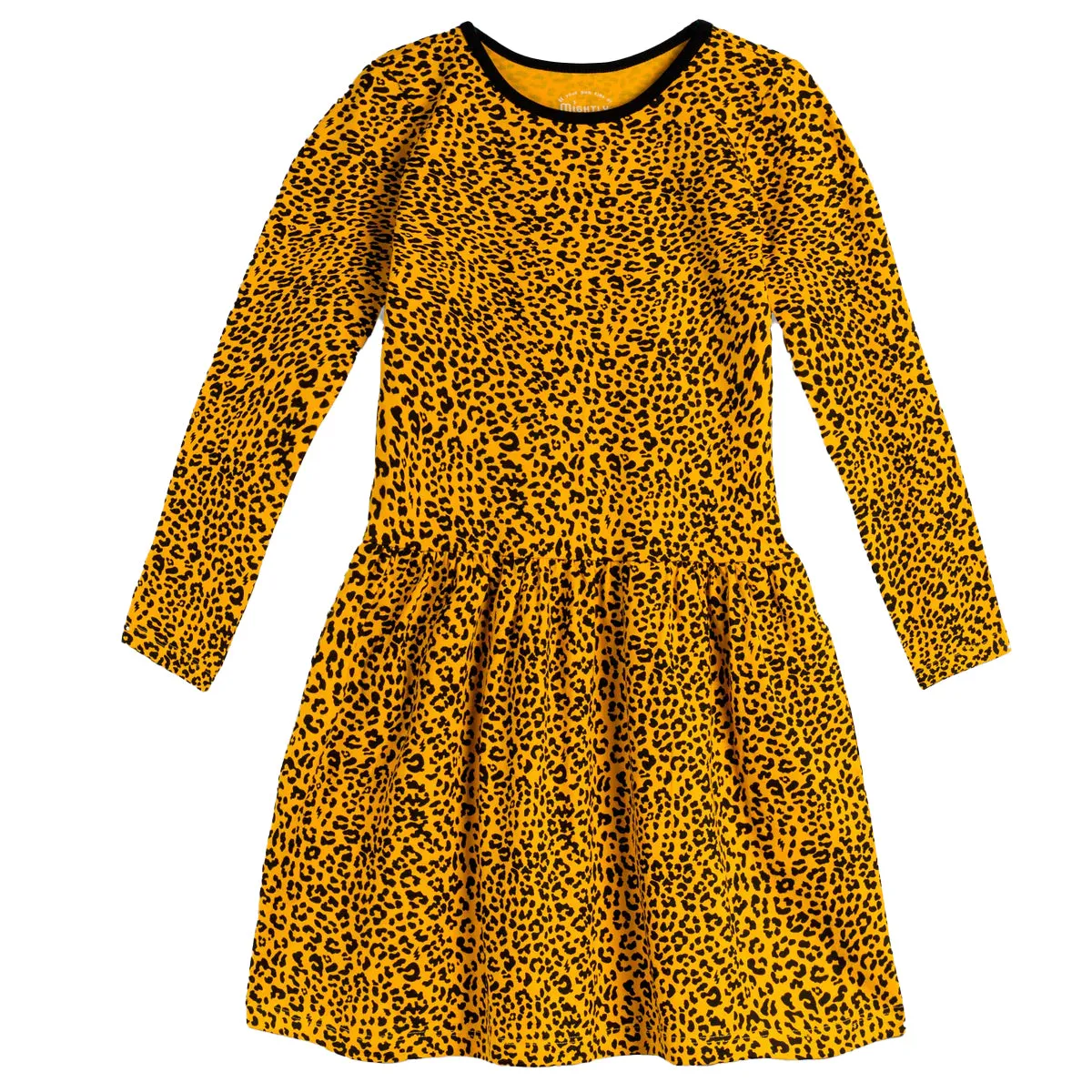 Mightly Girls Gold Leopard Dress