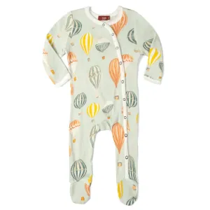 Milkbarn Vintage Balloons Organic Cotton Snap Footed Romper