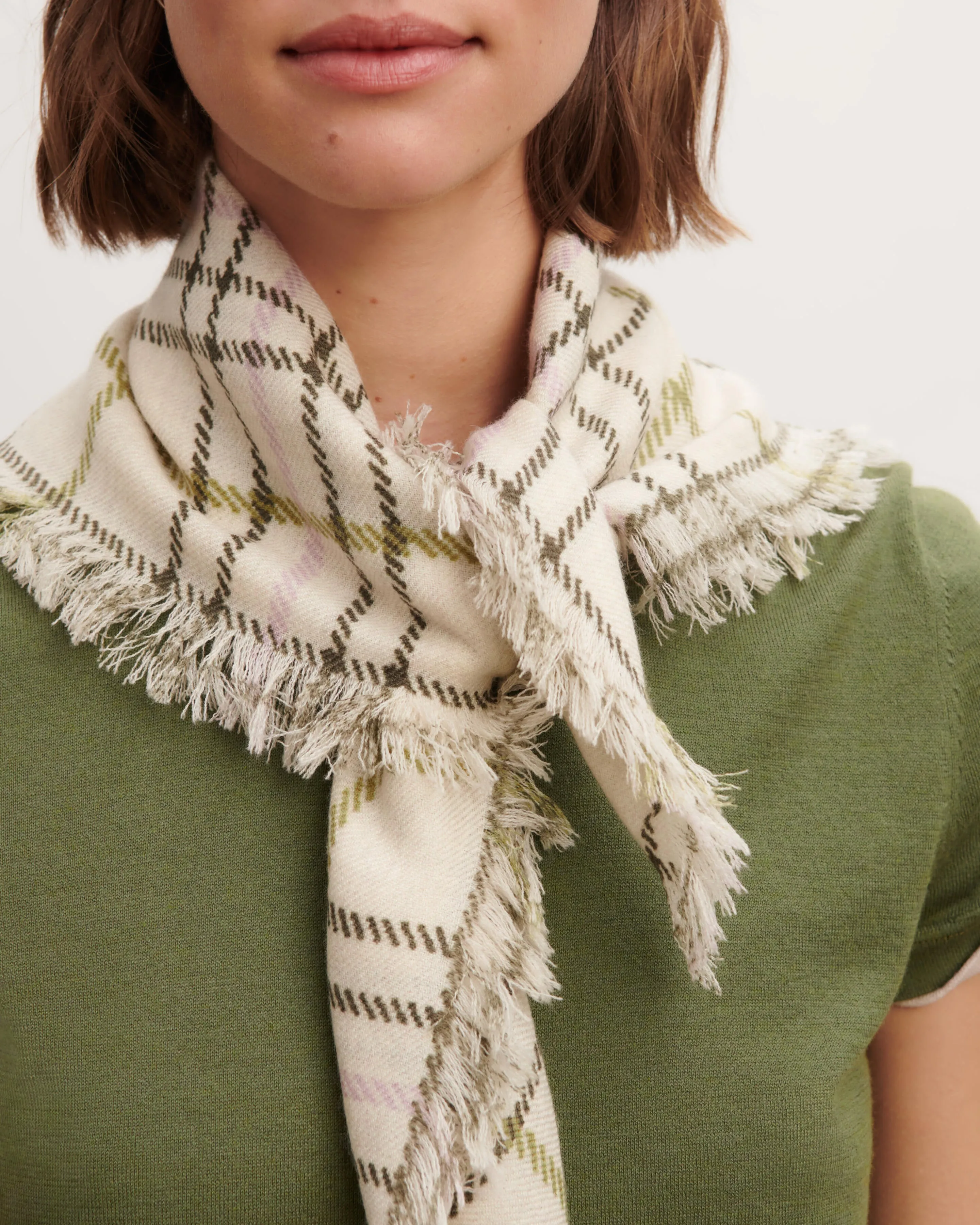 Mini printed twill square scarf Eric Bompard