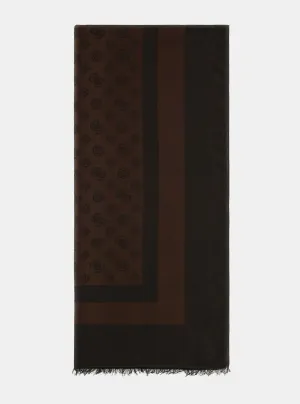 Mocha Logo James Jacquard Scarf Guess