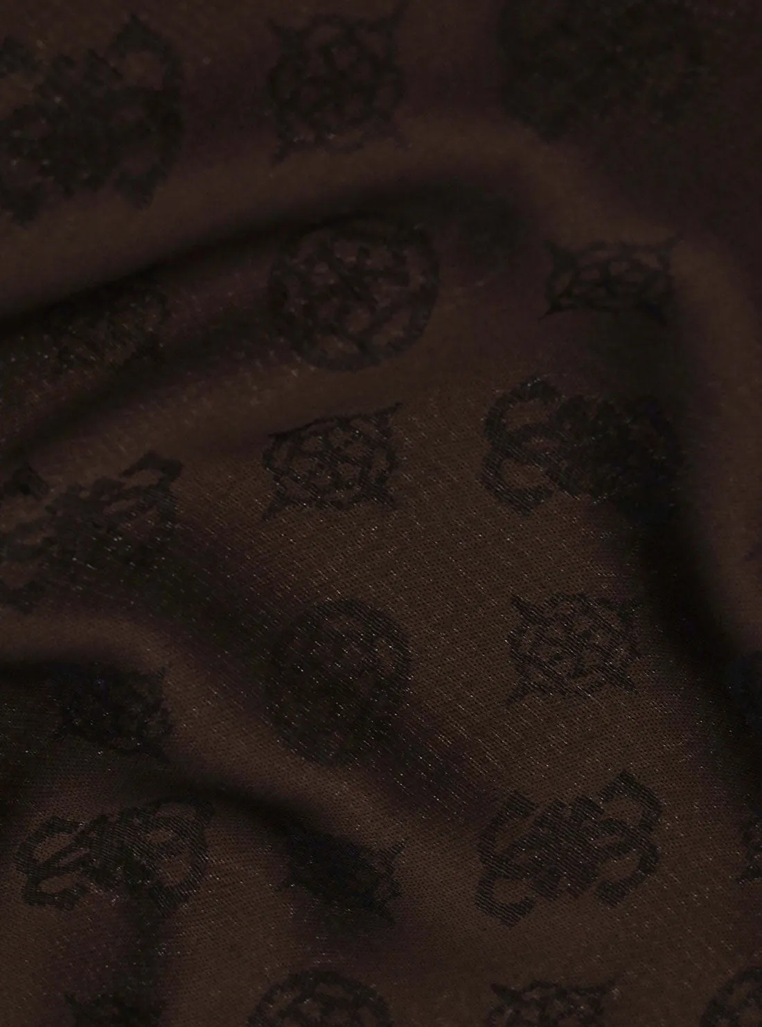 Mocha Logo James Jacquard Scarf Guess