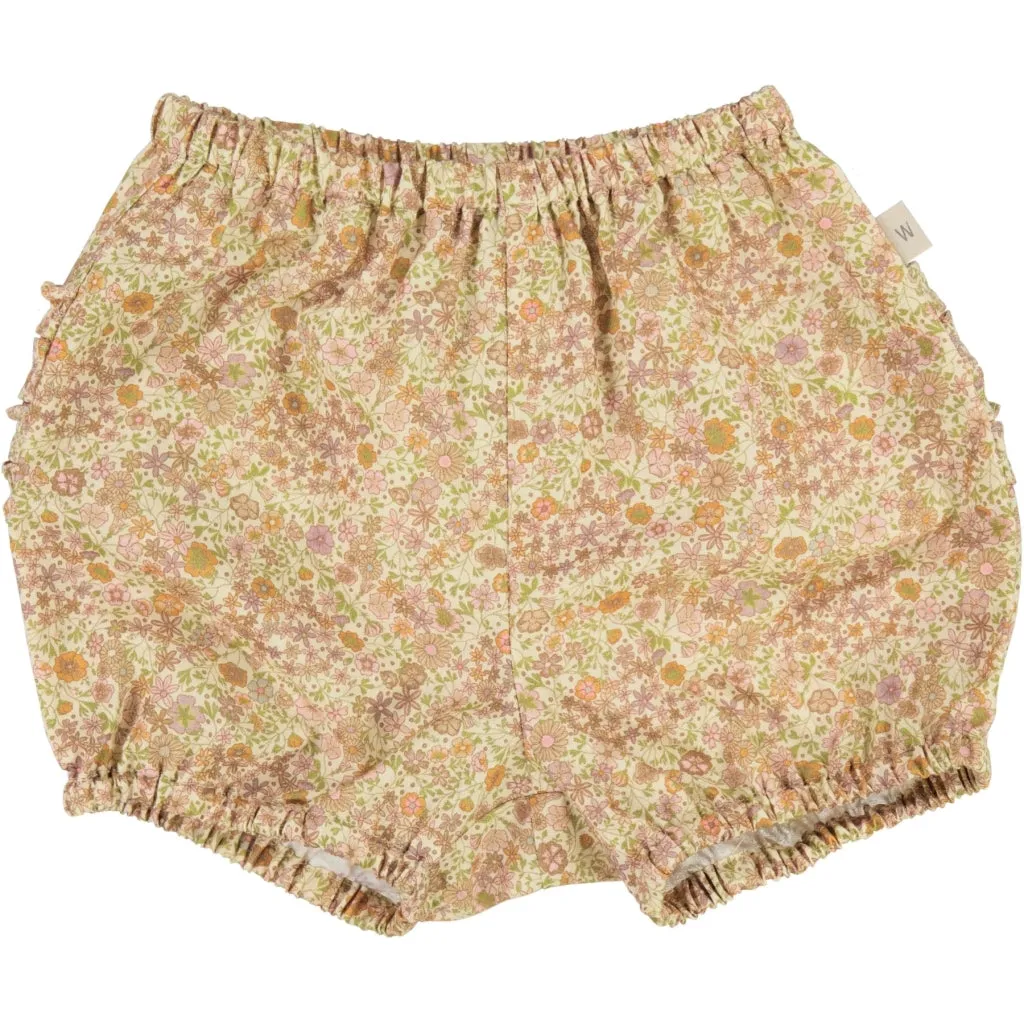 Nappy Pants Ruffles - moonlight flowers Wheat