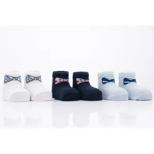 Navy 3pc Bow Tie Socks Set