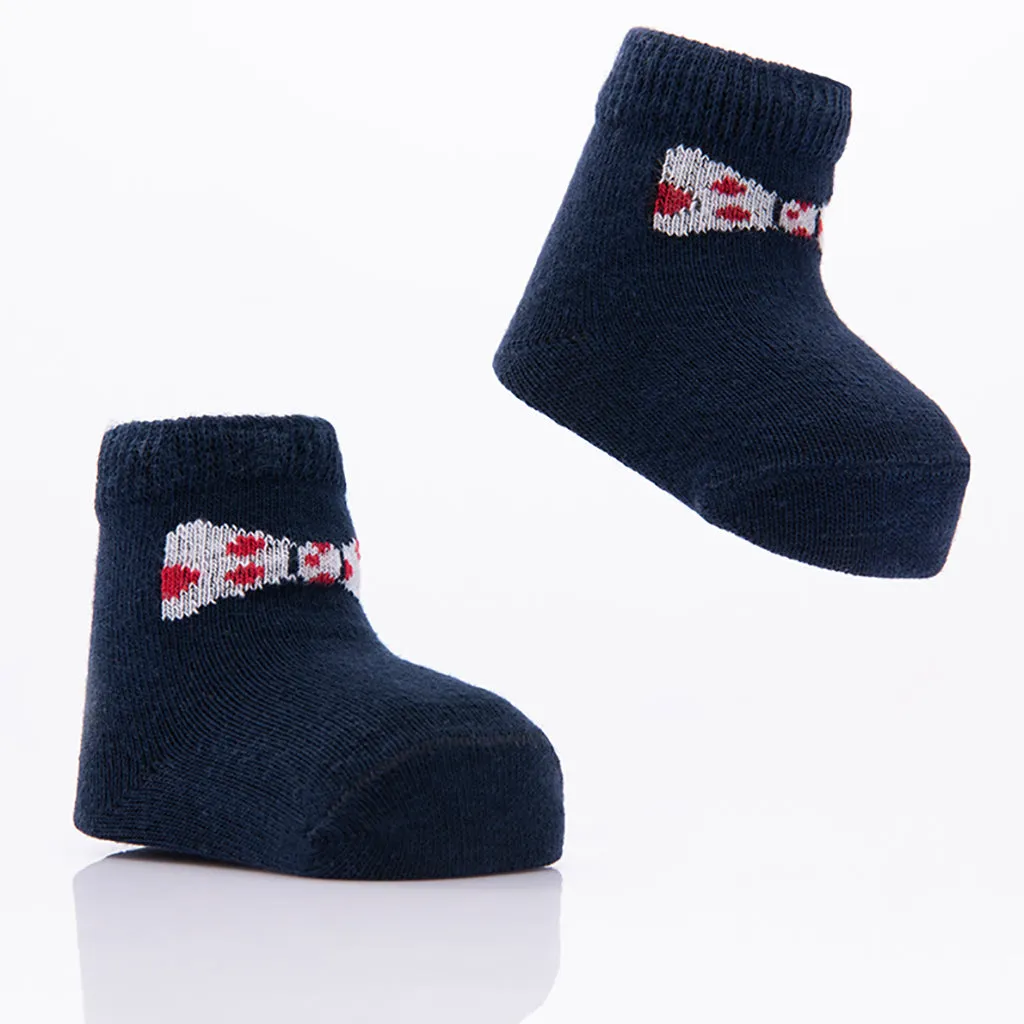 Navy 3pc Bow Tie Socks Set