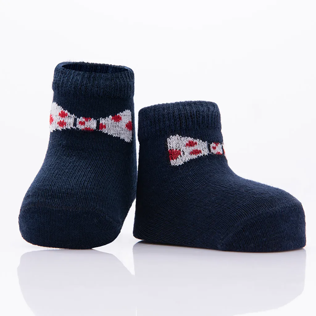 Navy 3pc Bow Tie Socks Set