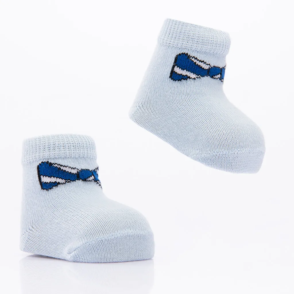 Navy 3pc Bow Tie Socks Set