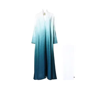 Nero Women's Daily White & Green Abaya