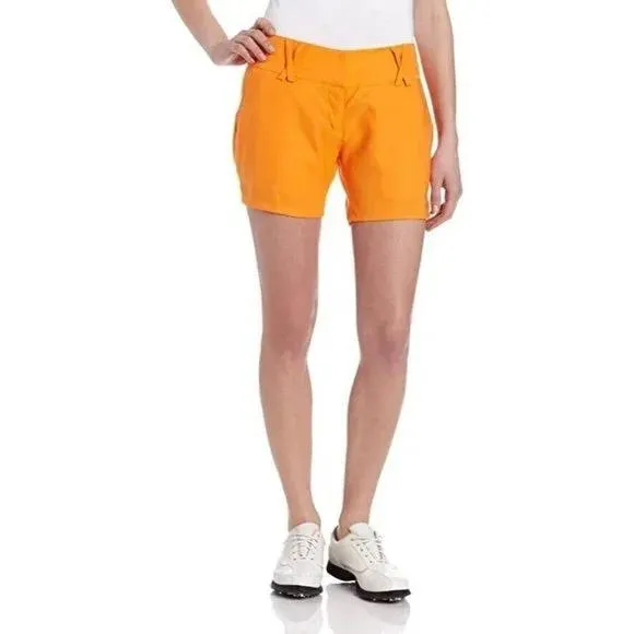 New Adidas Women's Climalite Orange Golf Short Size 10 MSP$65
