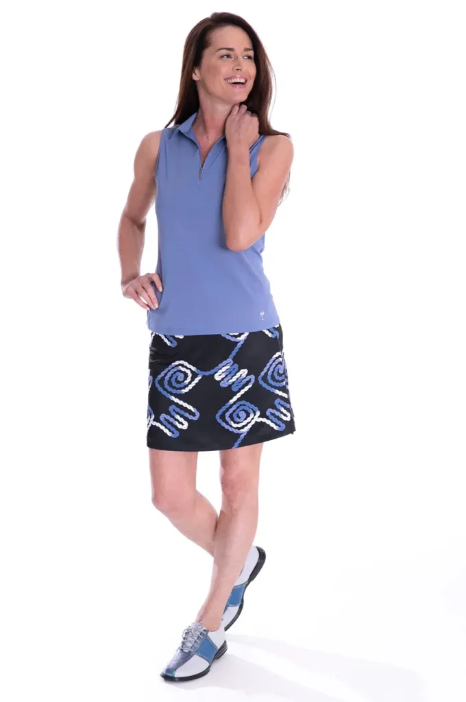 New Golftini Black Braided Pattern Skort Size XXS MSP$116