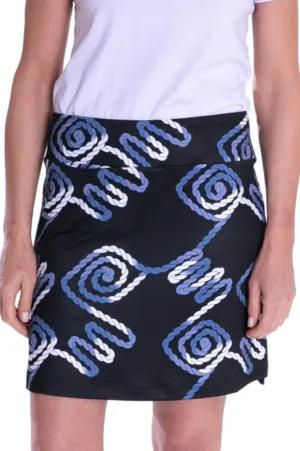 New Golftini Black Braided Pattern Skort Size XXS MSP$116