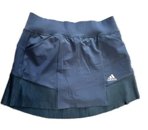 New Women's Adidas Navy Blue SIde Pleated Golf Skort Size M MSP$75