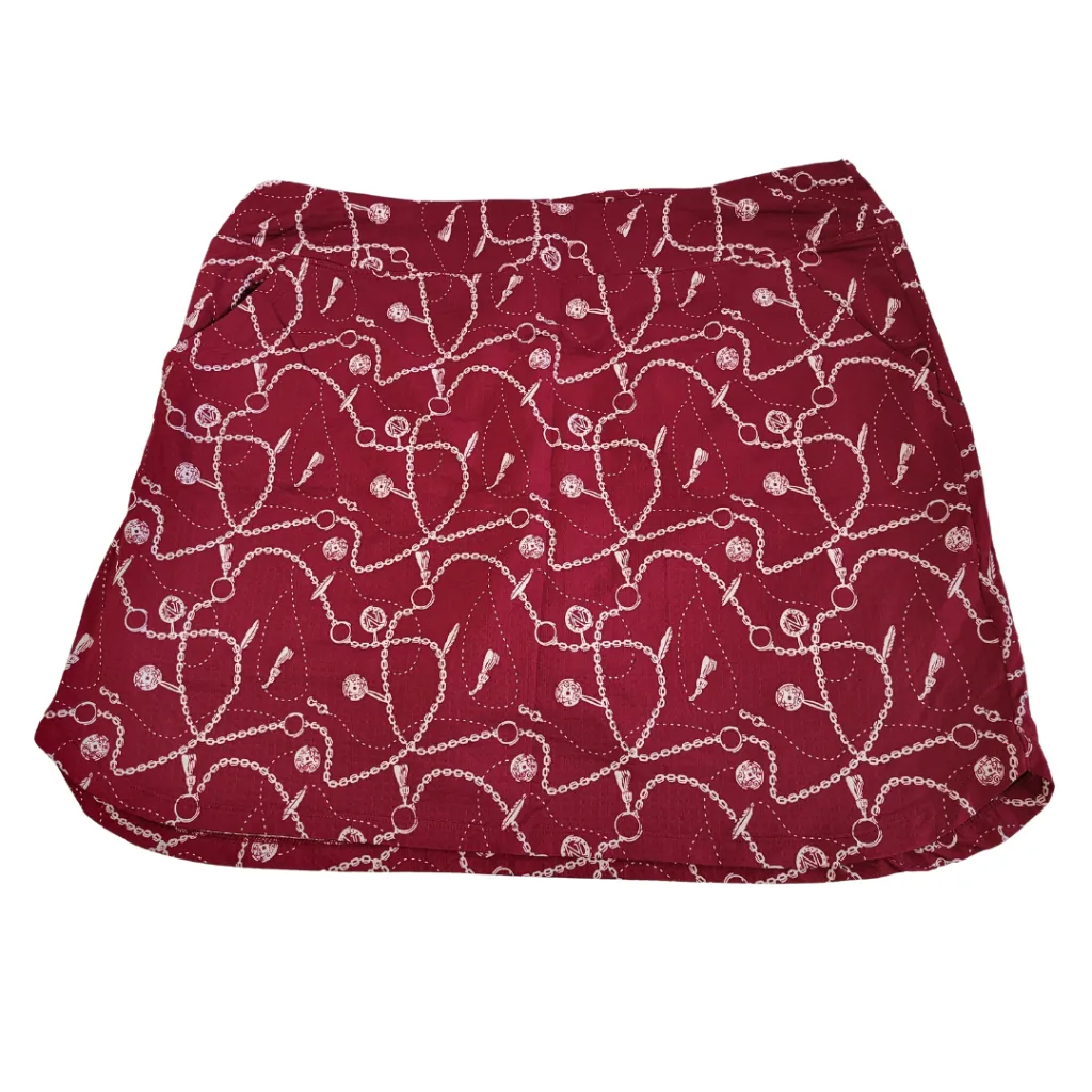 Nivo Sport Pull-on Skort with Chain Print Golf Skort Size XL MSP$90