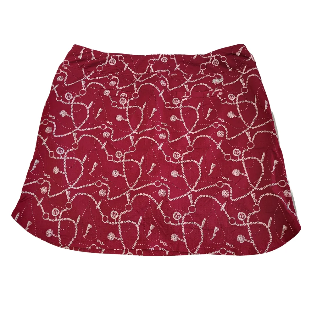 Nivo Sport Pull-on Skort with Chain Print Golf Skort Size XL MSP$90