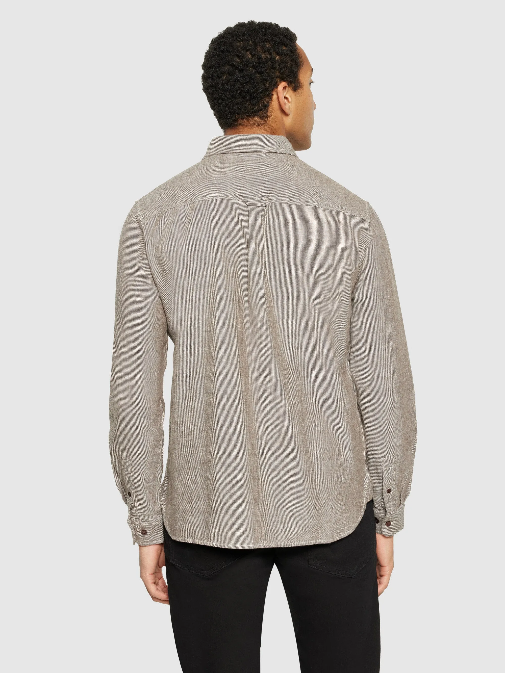 Organic Cotton Flannel Shirt GOTS - Demitasse (brown) Knowledge Cotton