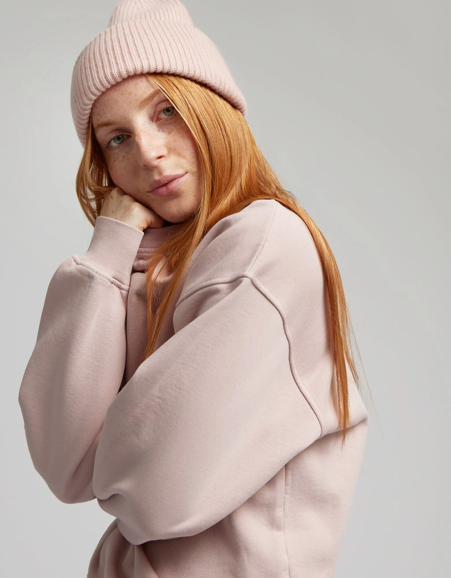 Organic Oversized Crew - Cloudy Grey