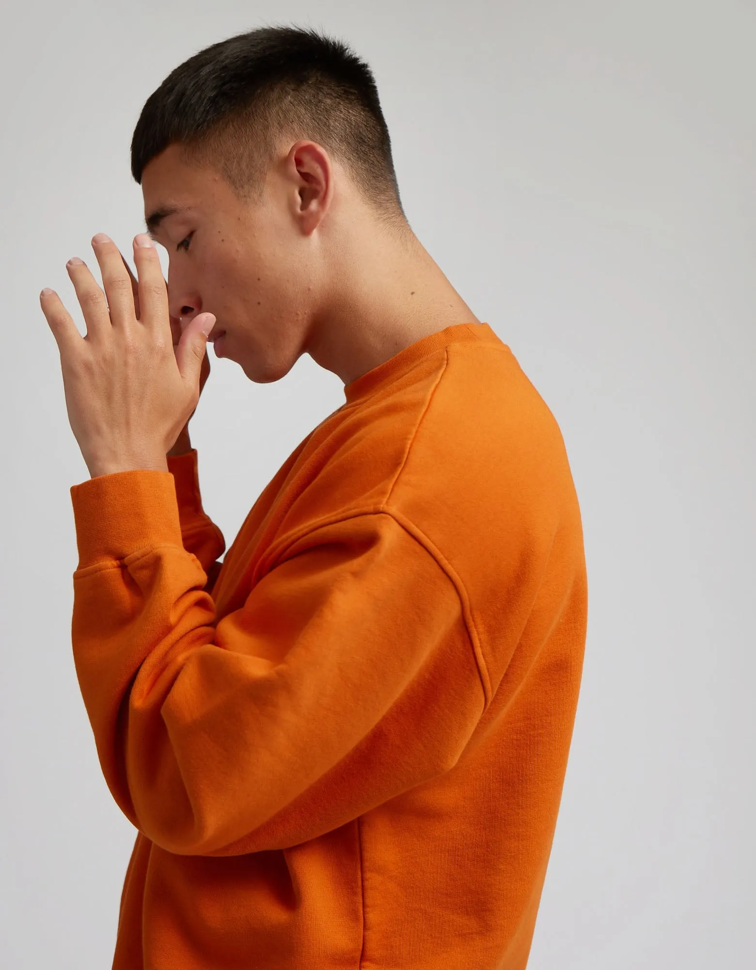 Organic Oversized Crew - Flamingo Pink