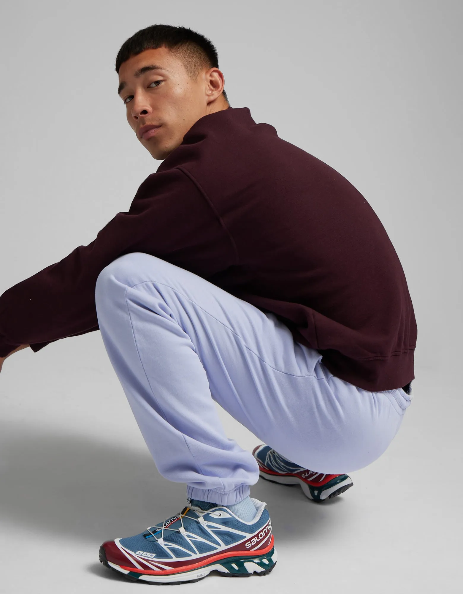 Organic Oversized Crew - Pacific Blue