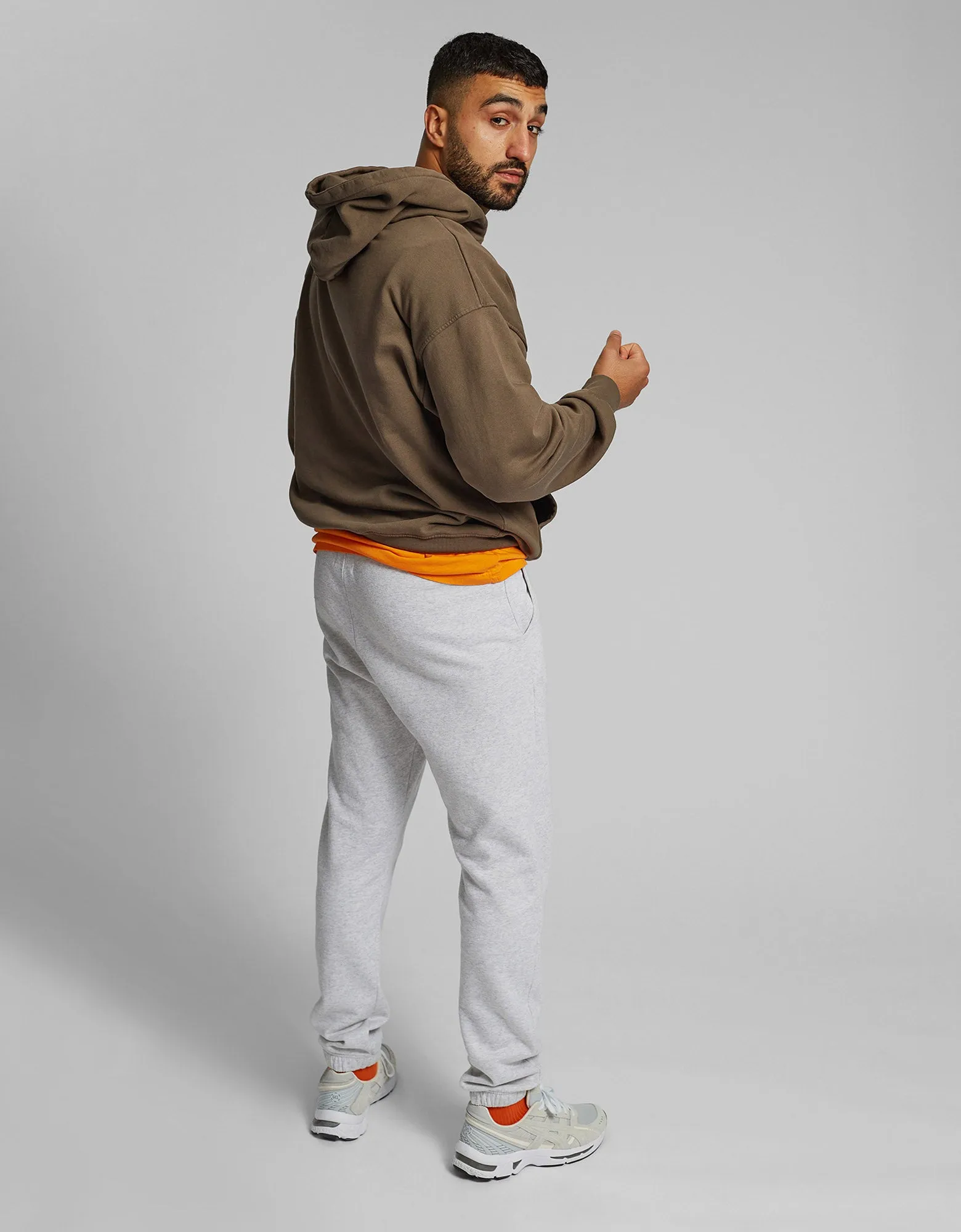 Organic Oversized Hood - Bright Coral
