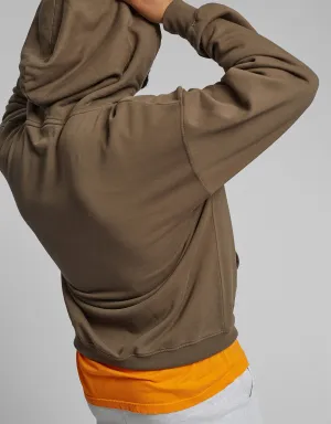 Organic Oversized Hood - Bright Coral