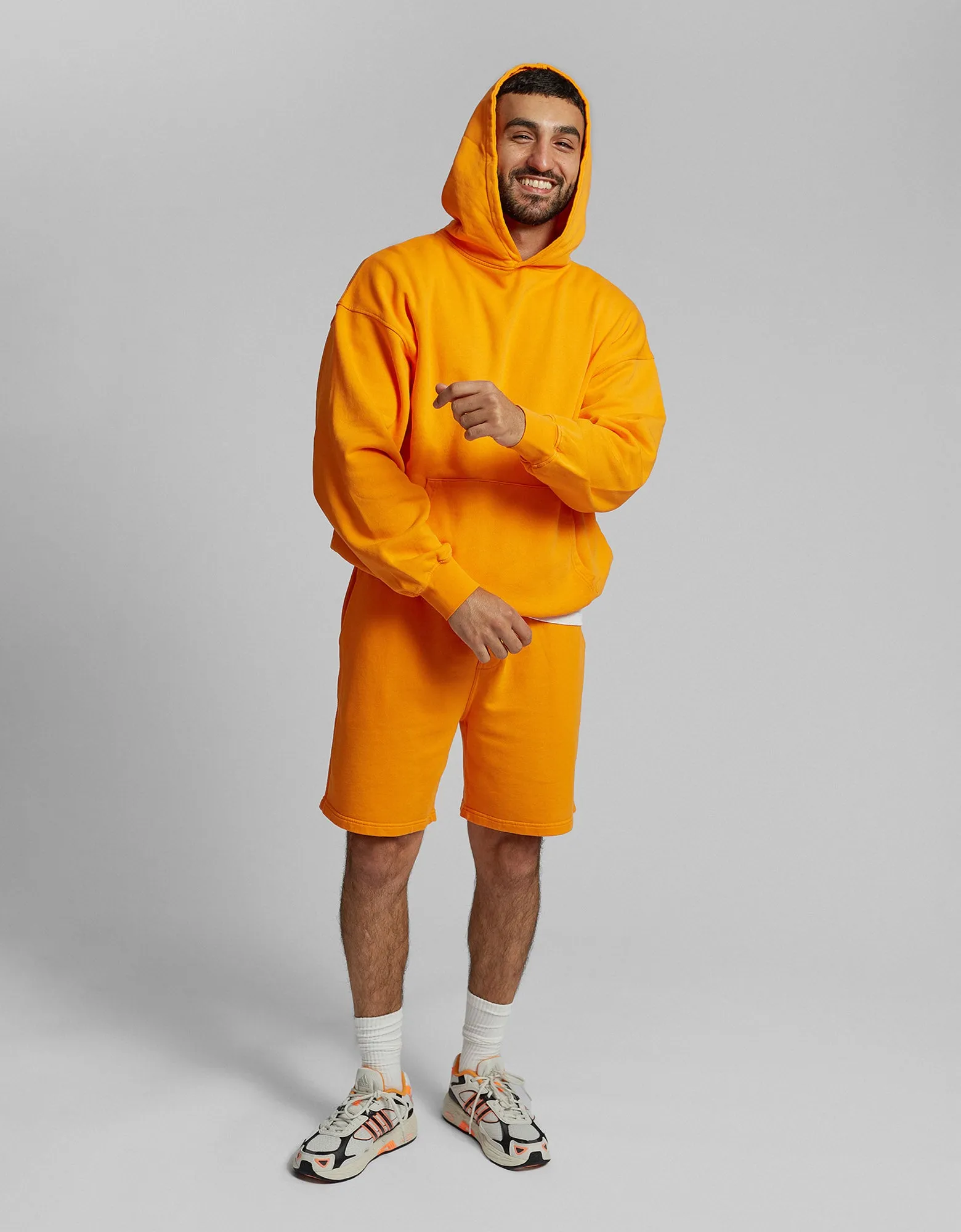 Organic Oversized Hood - Flamingo Pink