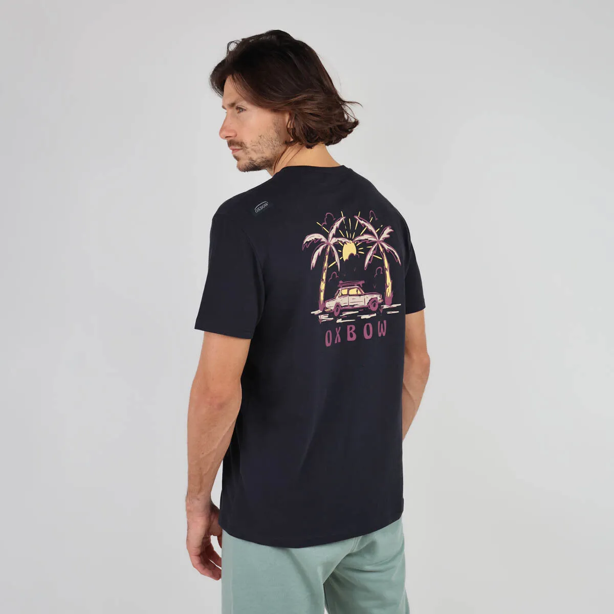 OXBOW Mens Tracua Short Sleeve Printed T Shirt