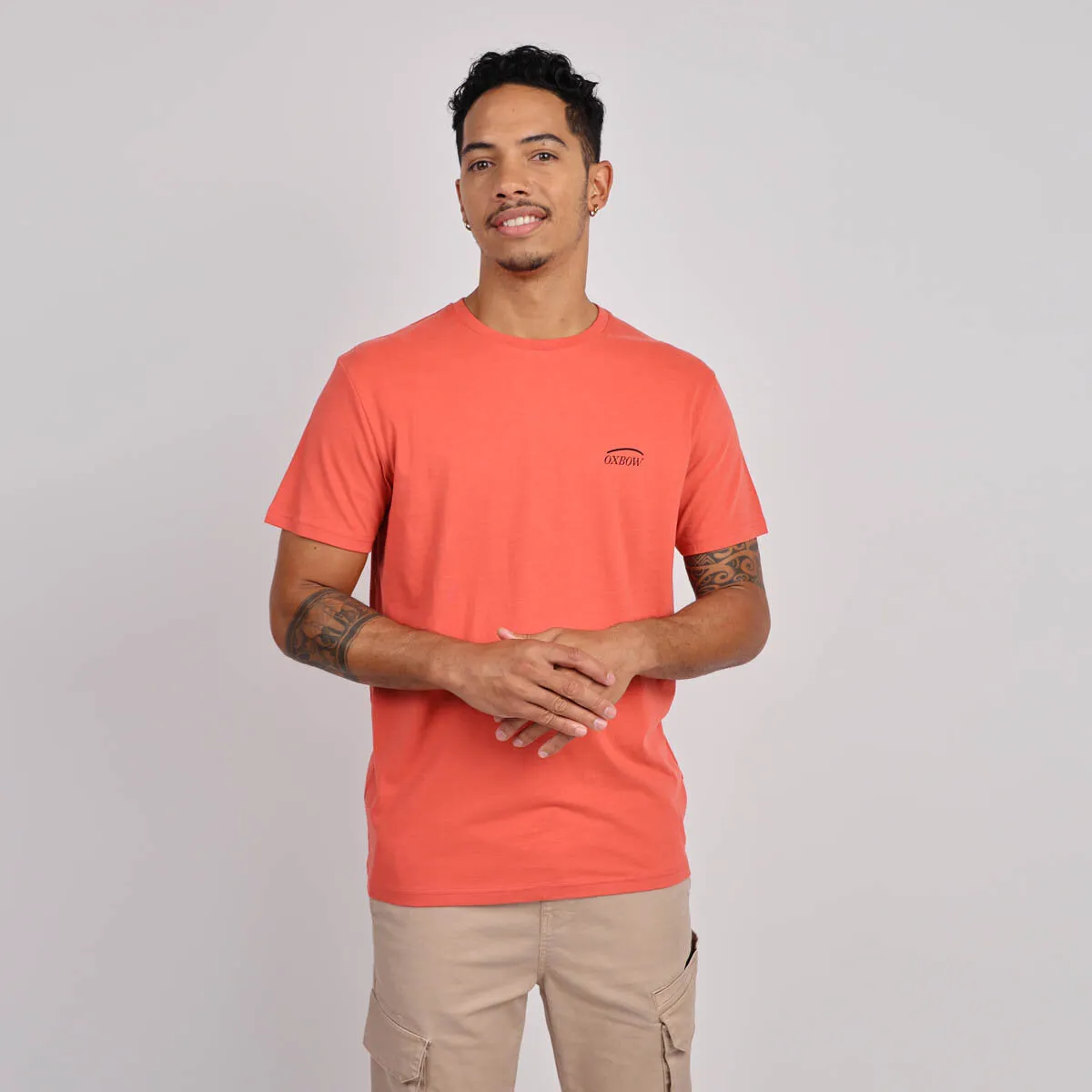 OXBOW Mens Tracua Short Sleeve Printed T Shirt