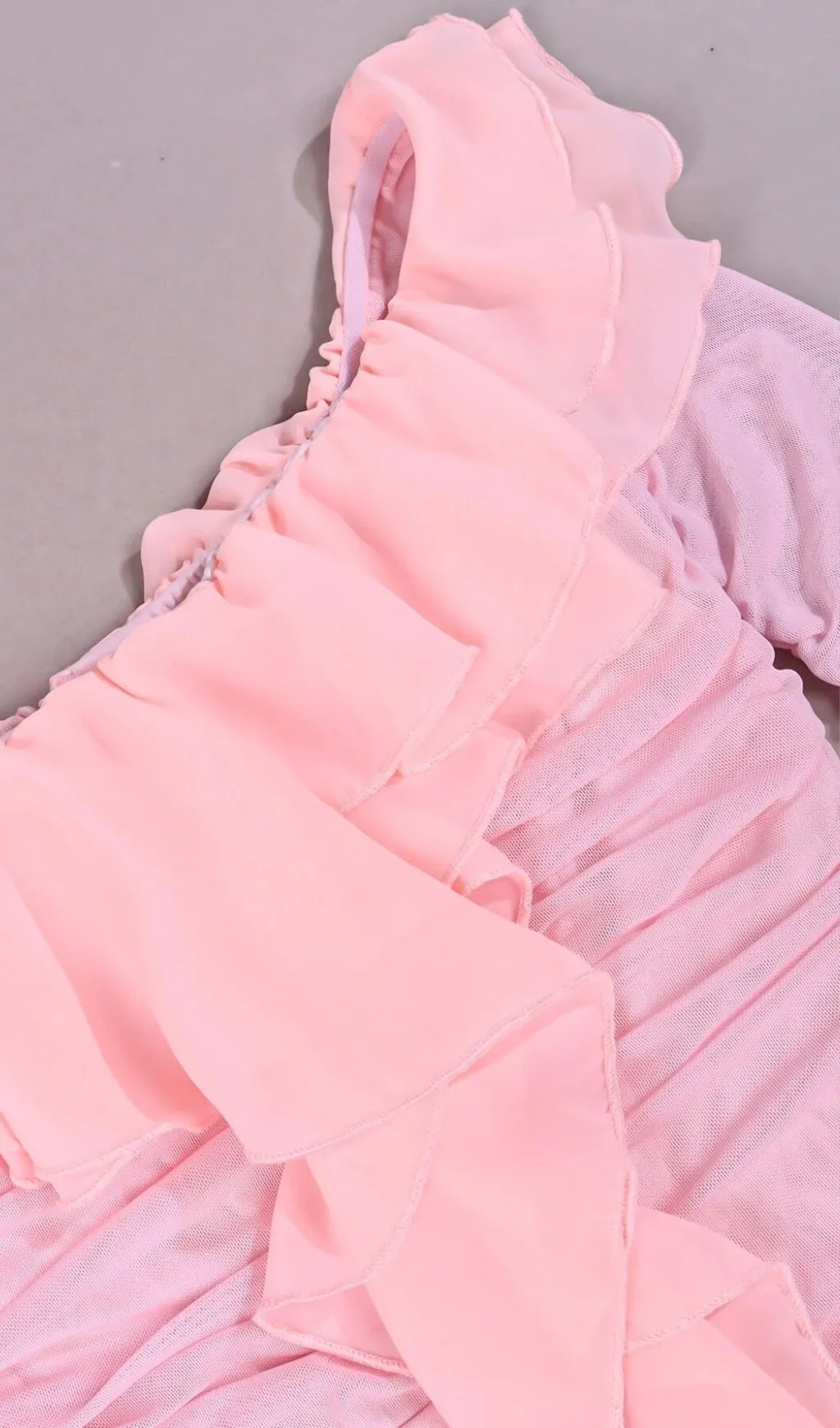 PINK STRAPLESS RUCHED MINI DRESS Gloria Lanvin