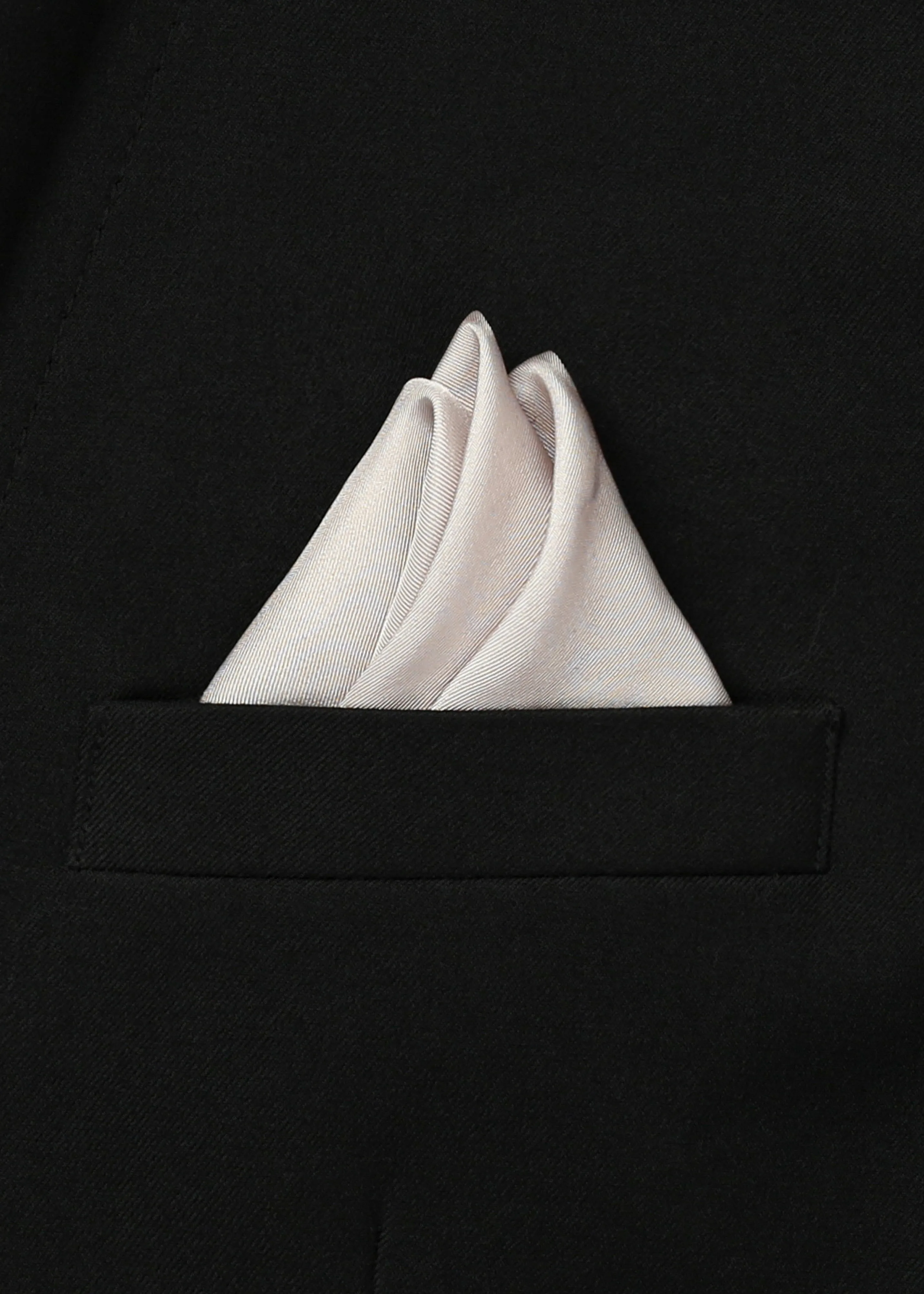 POCKET SQUARE - MOON GREY Metiseko