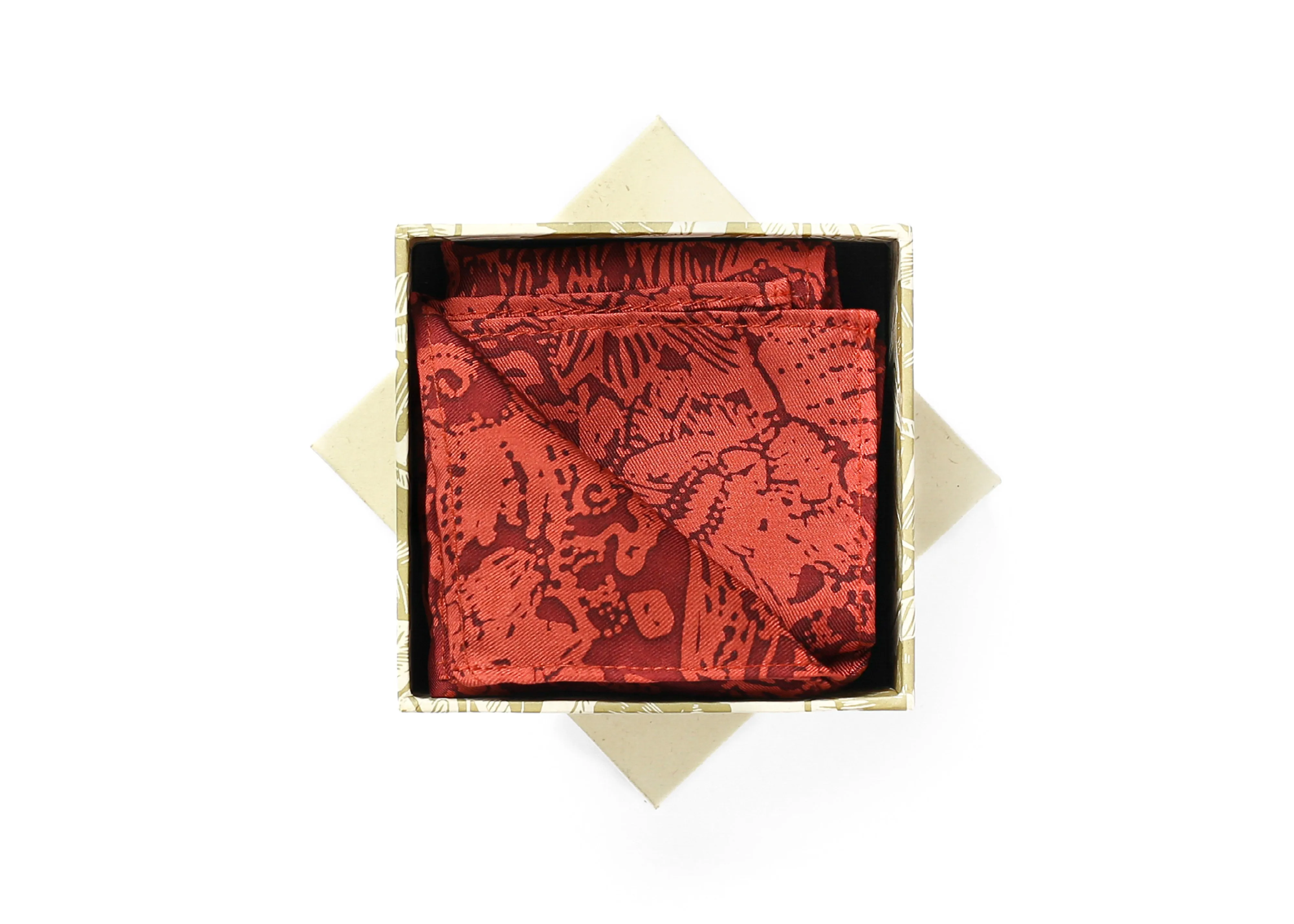 POCKET SQUARE - RED FAIFO Metiseko