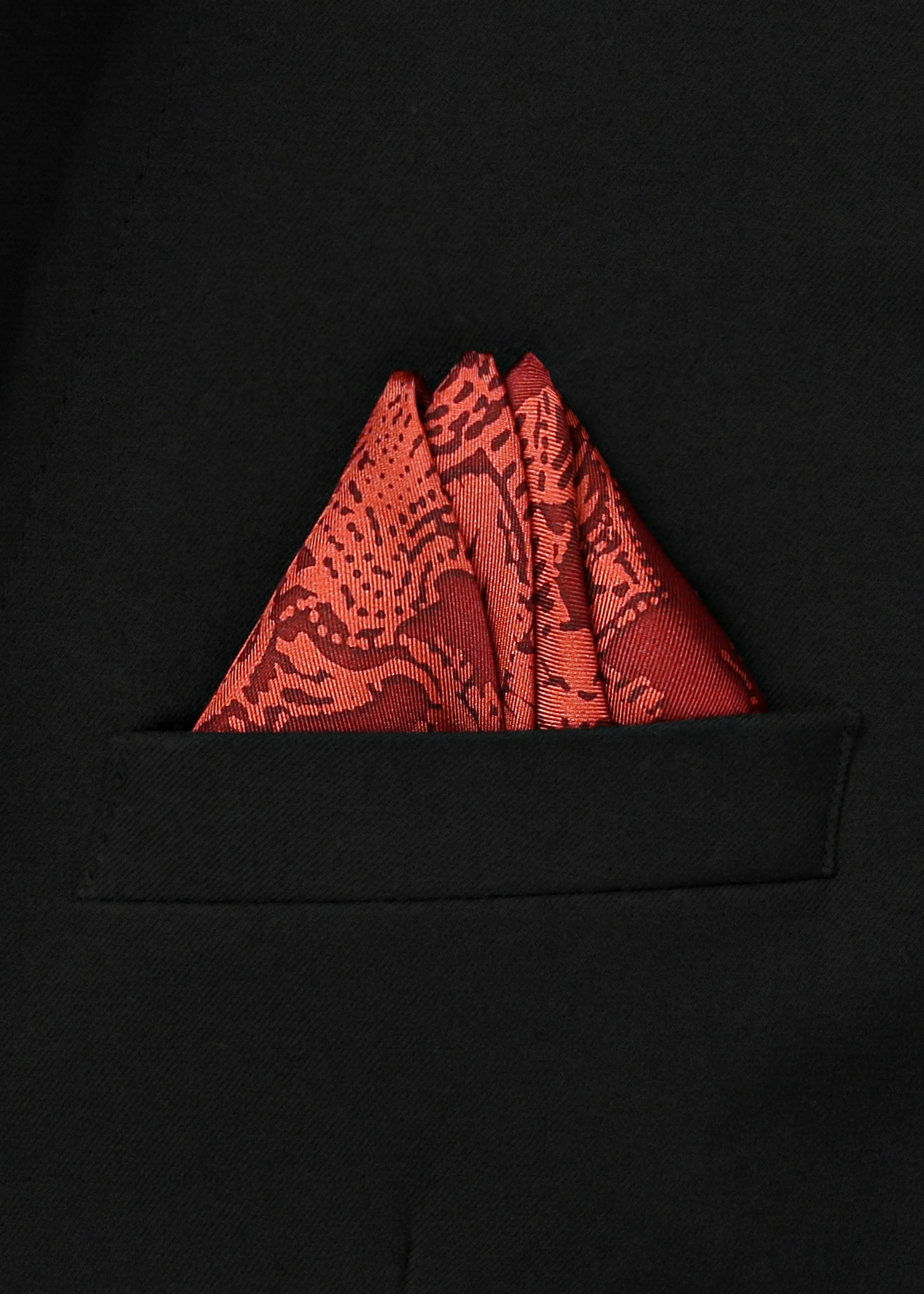 POCKET SQUARE - RED FAIFO Metiseko