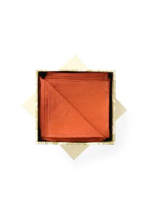 POCKET SQUARE - UMBER Metiseko