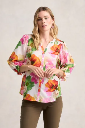Printed Cotton Shirt - Multi Floral