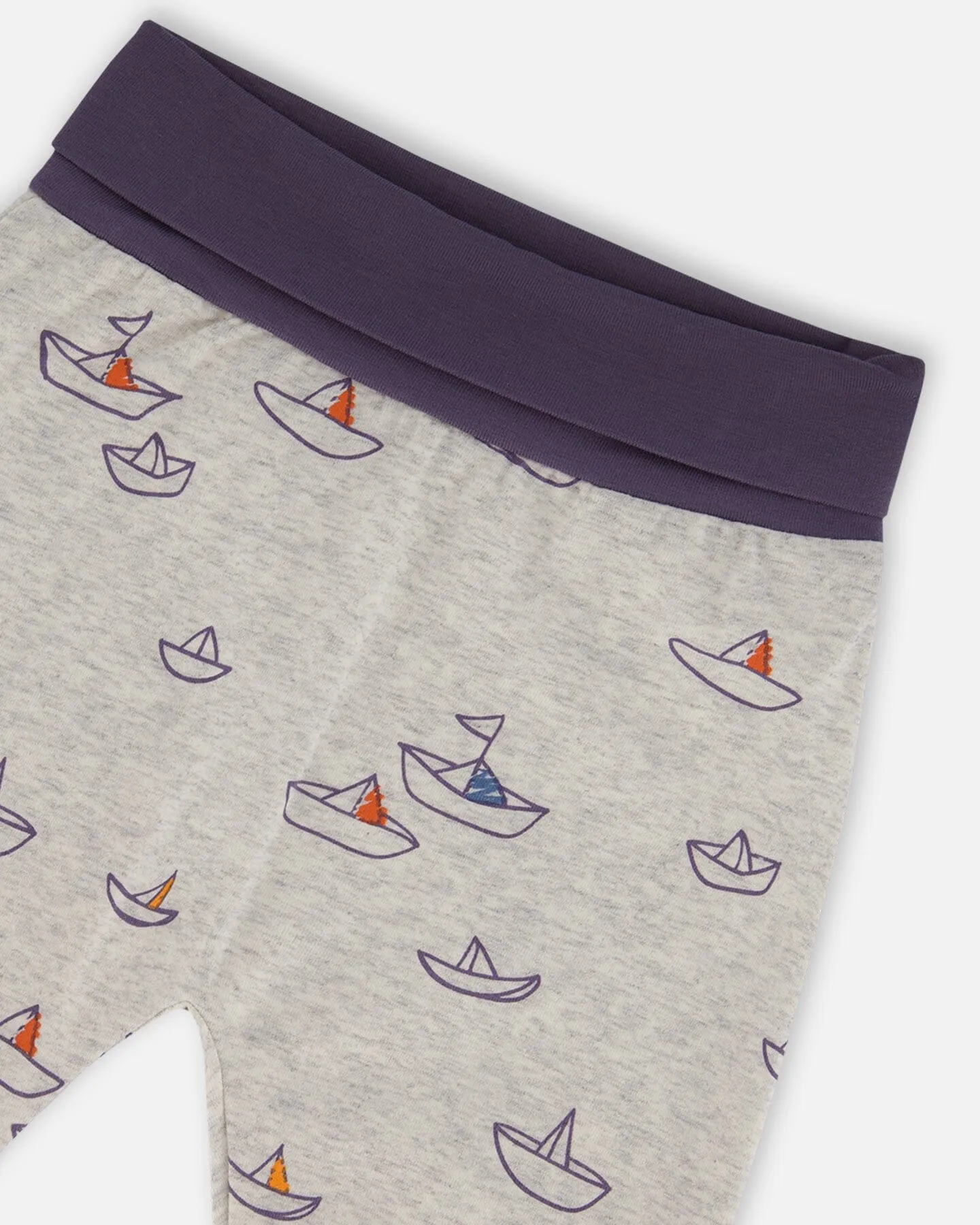 Printed Organic Cotton Top And Pant Set Little Paper Boats