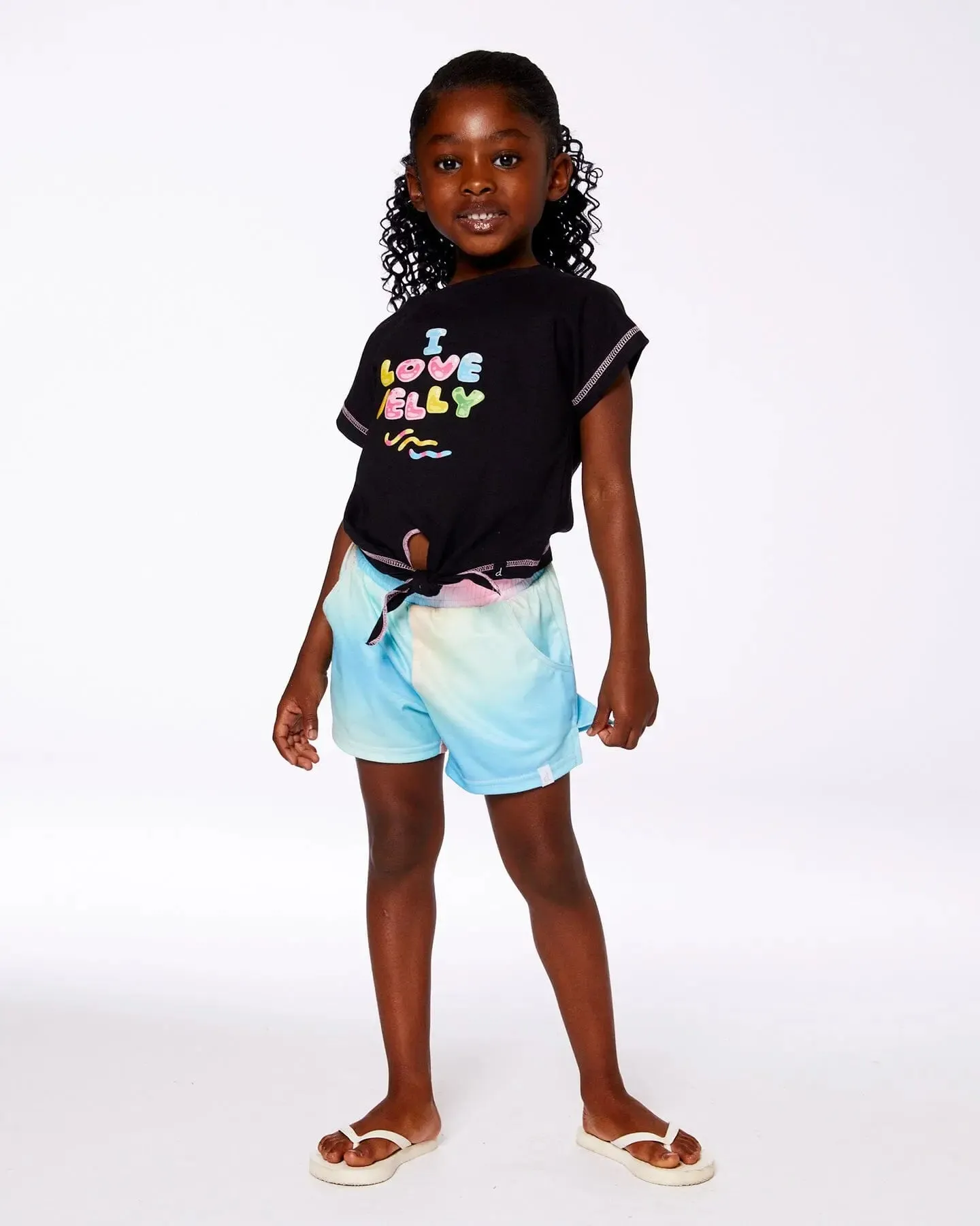Printed Short Multicolored Tie Dye
