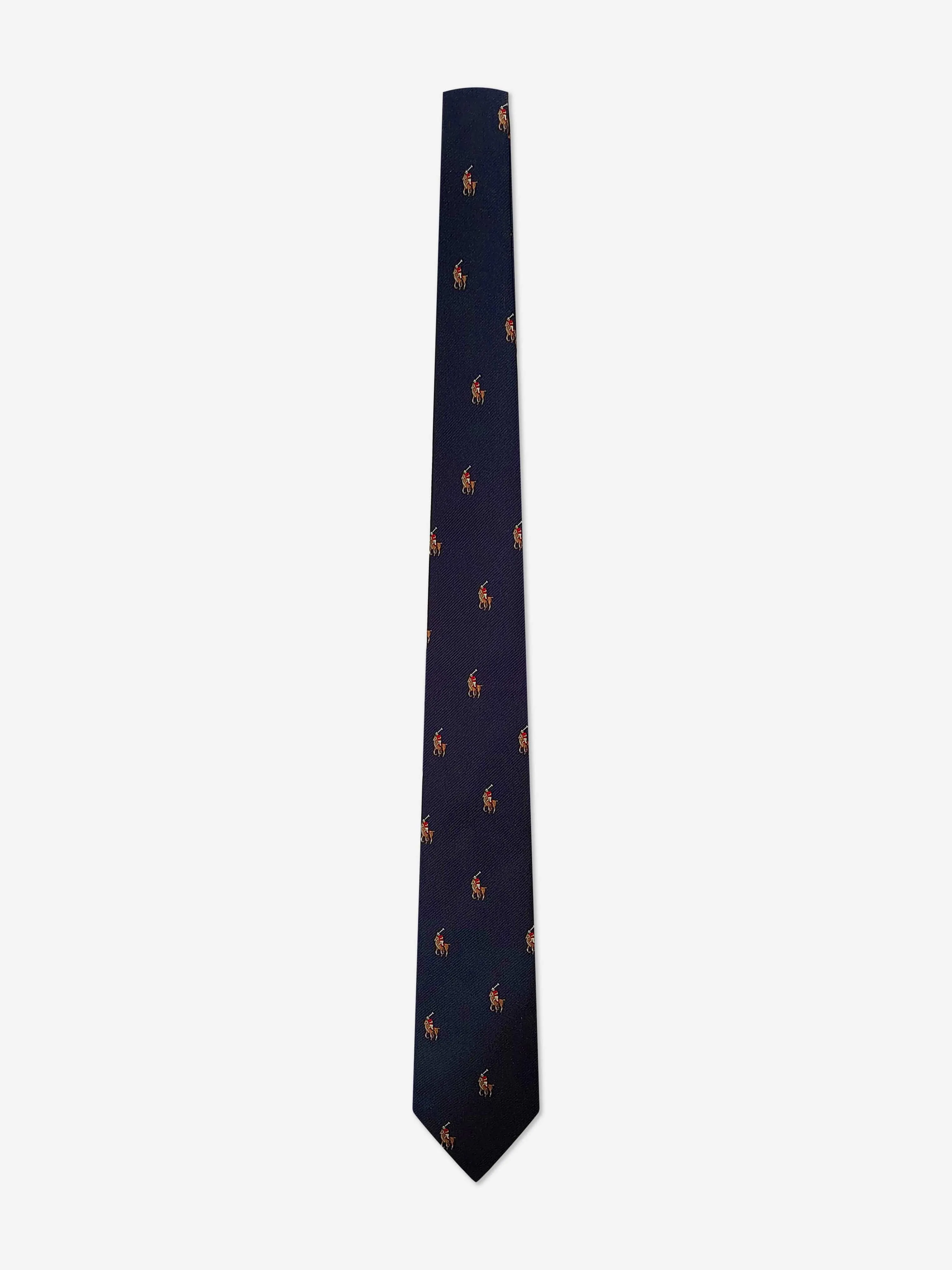 Ralph Lauren Boys Silk Polo Player Tie in Navy