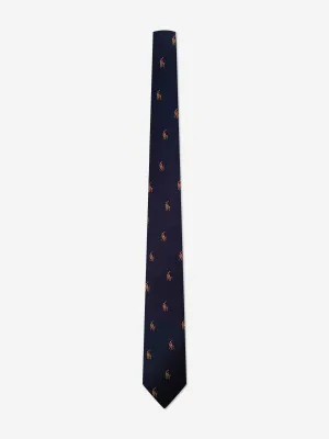 Ralph Lauren Boys Silk Polo Player Tie in Navy