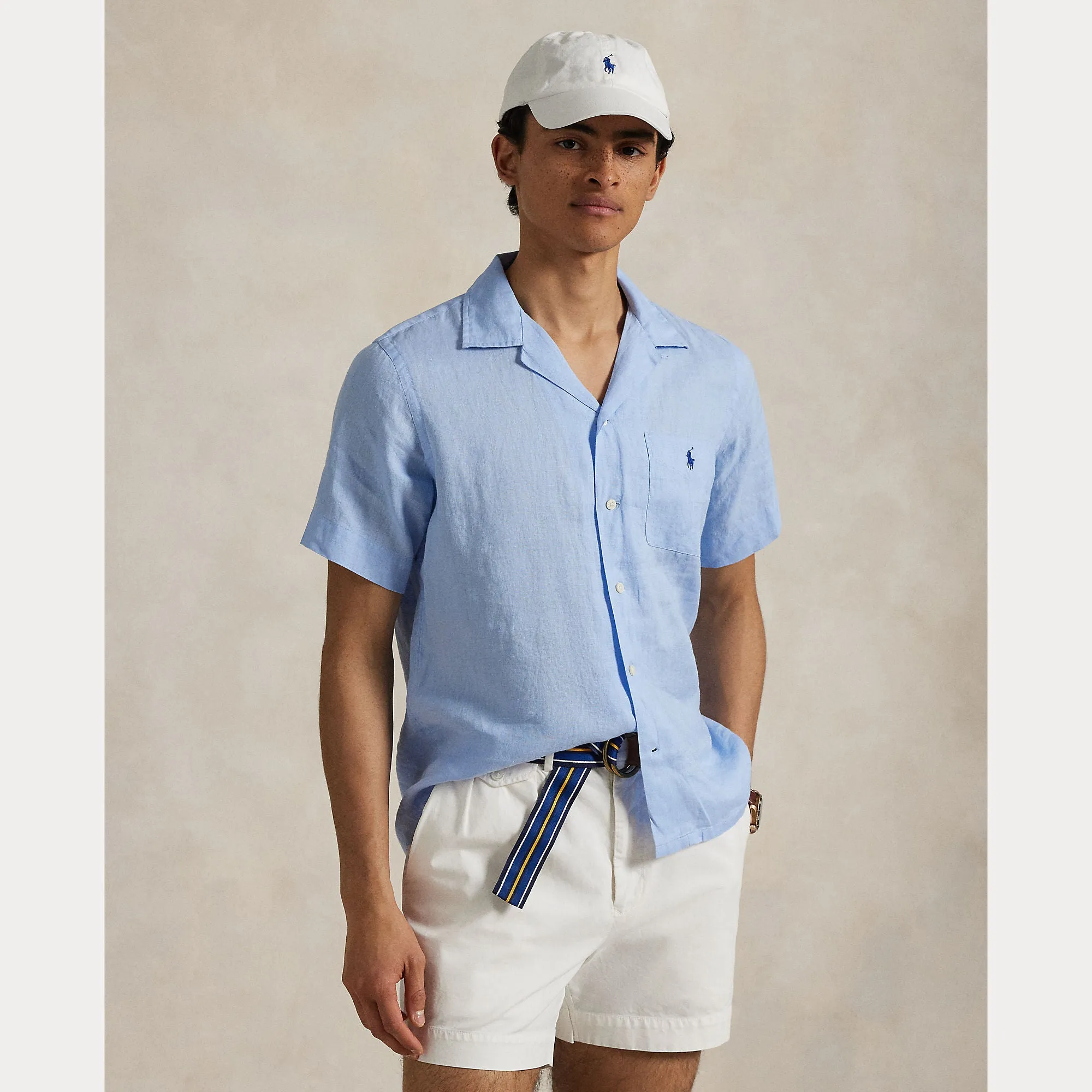 Ralph Lauren Mens Linen shirt - Office blue