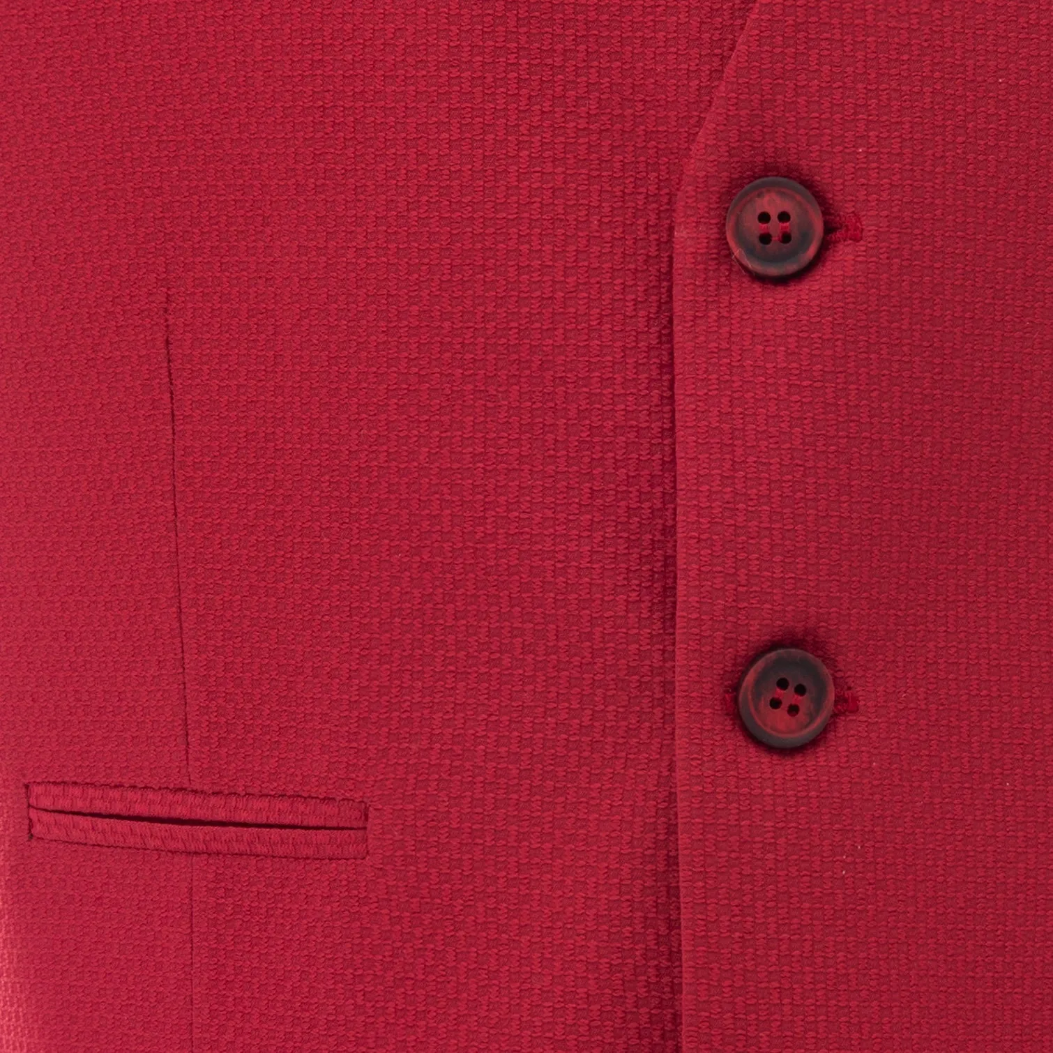 Red Solid Vest & Bowtie
