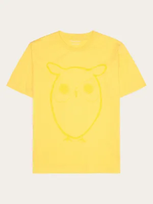 Regular big owl front print t-shirt - GOTS - Yarrow Knowledge Cotton