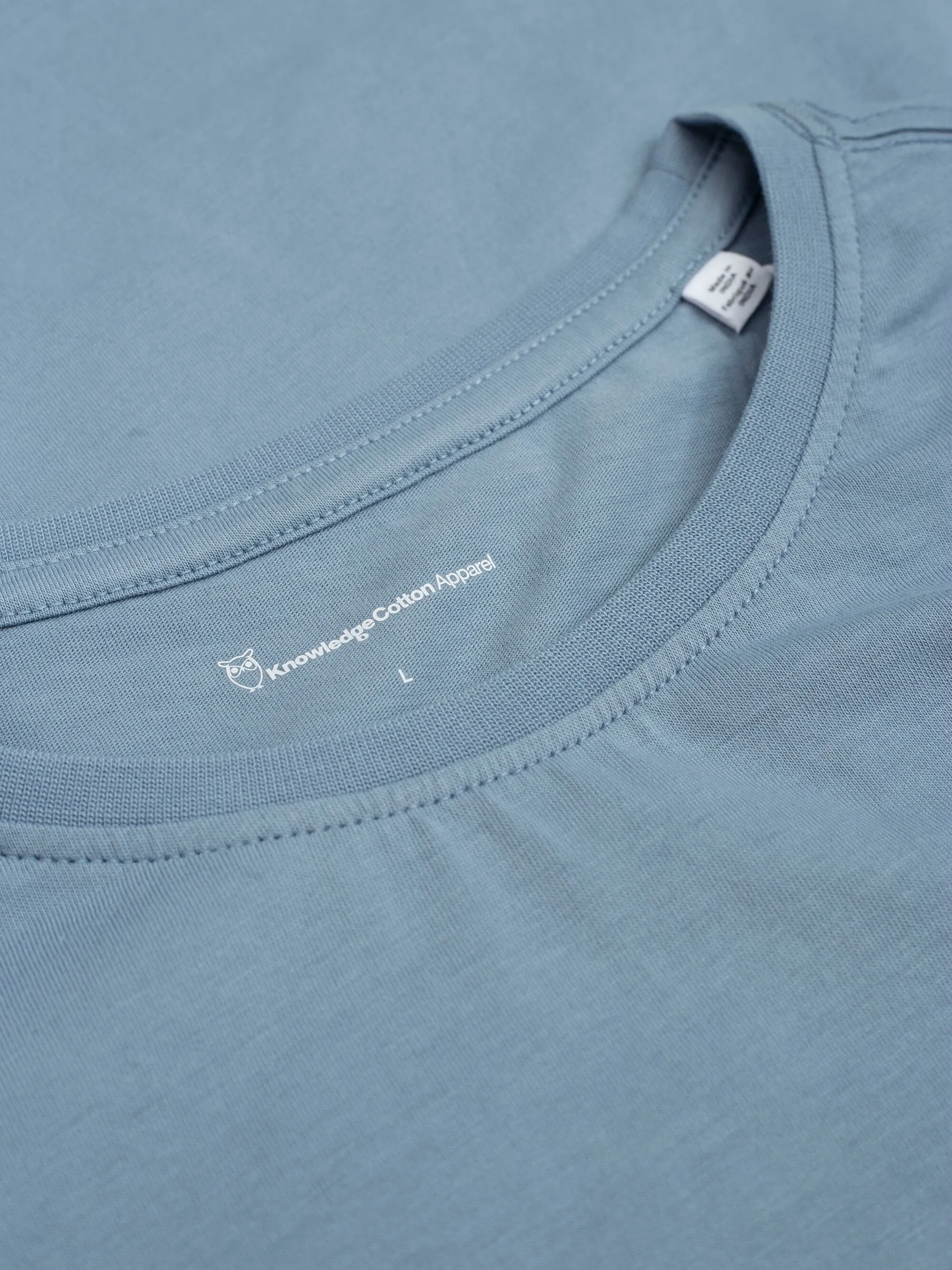 Regular fit Basic tee - Asley Blue Knowledge Cotton