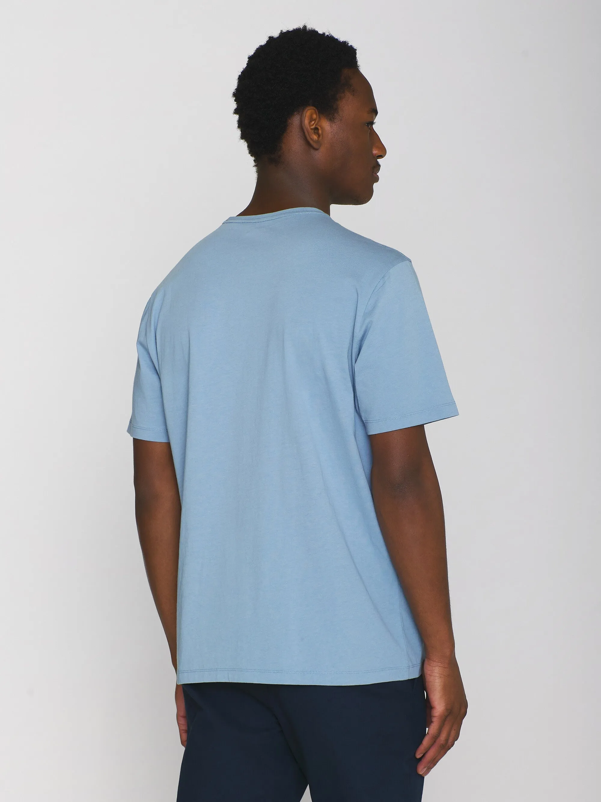 Regular fit Basic tee - Asley Blue Knowledge Cotton