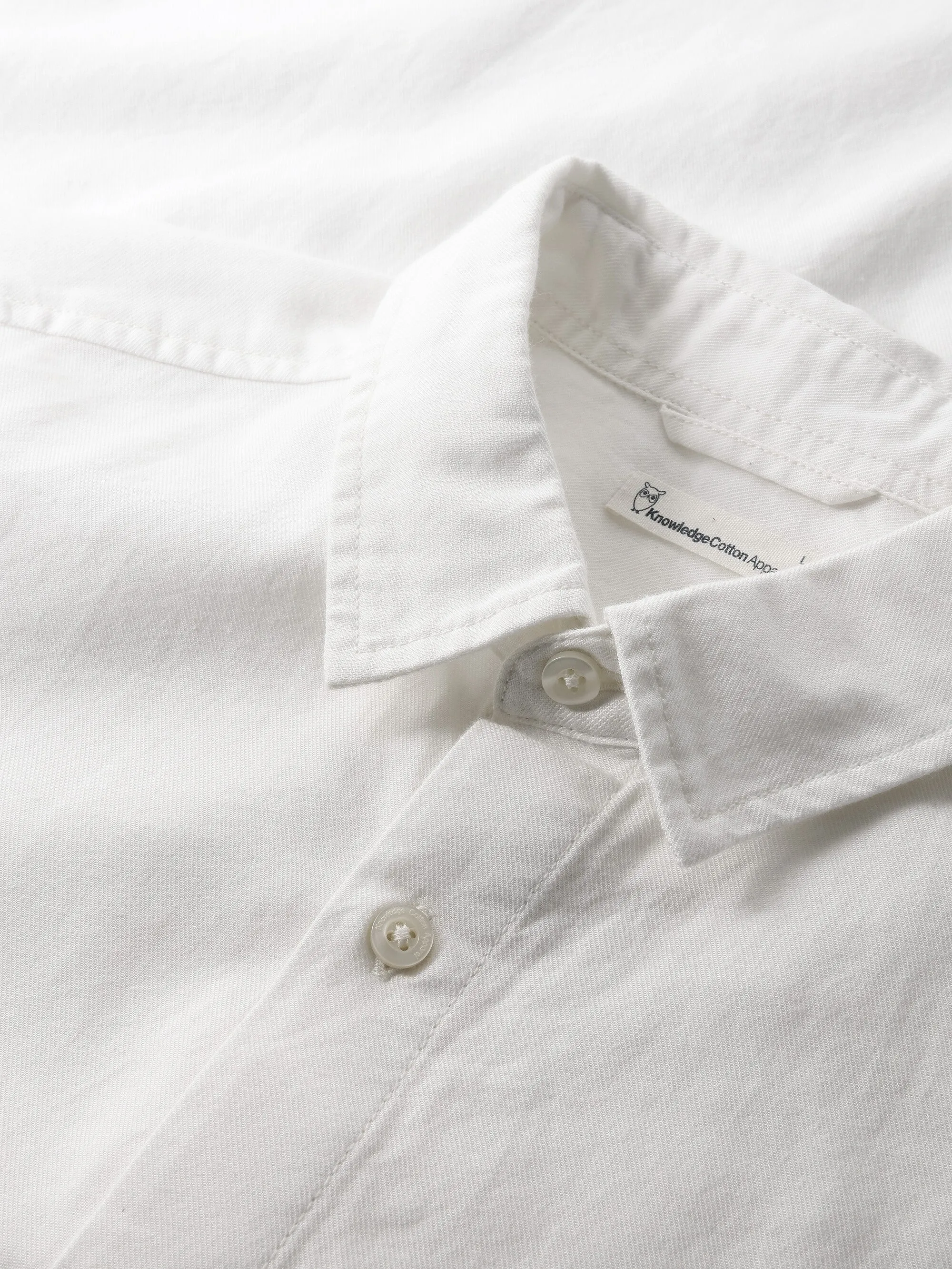 Regular fit light twill shirt - GOTS/Vegan - Egret Knowledge Cotton