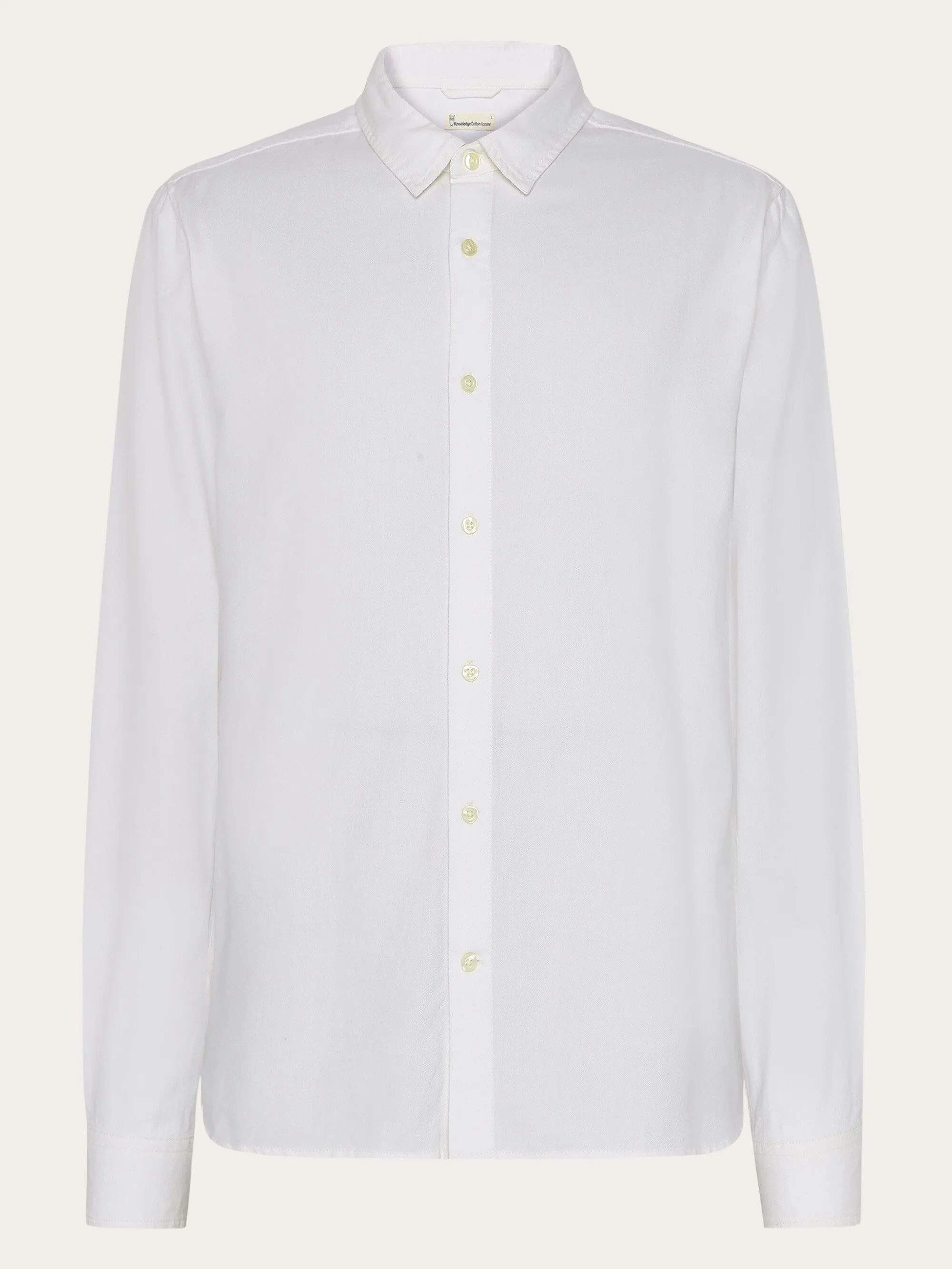 Regular fit light twill shirt - GOTS/Vegan - Egret Knowledge Cotton
