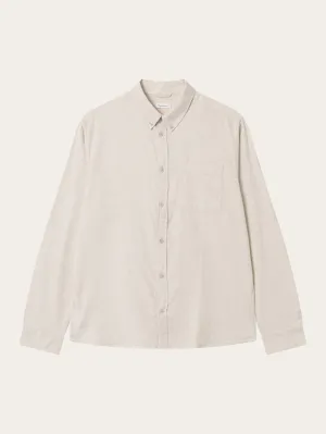 Regular fit melang flannel shirt - Greige Knowledge Cotton